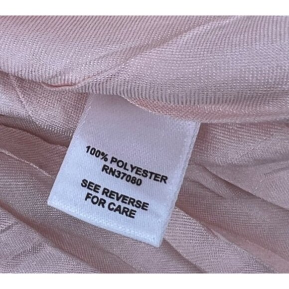 Cato Woman 18/20W Pink Textured Pleated Tunic Blouse 100% Polyester 3/4 Sleeves - Picture 4 of 5